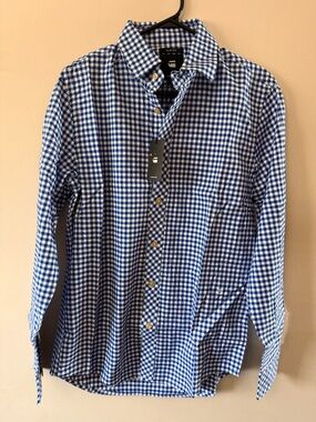 G-Star Blue and White Gingham Button-Down Shirt(brand new)